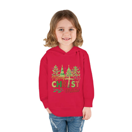 Christmas themed Toddler Pullover Fleece Hoodie