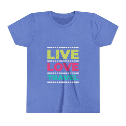Kurzärmeliges Jugend-T-Shirt mit Typografie-Motiv
