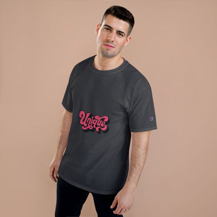 Champion-T-Shirt mit Typografie-Motiv