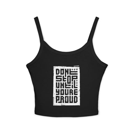 Typografie Themen Damen Spaghetti Strap Tank Top 