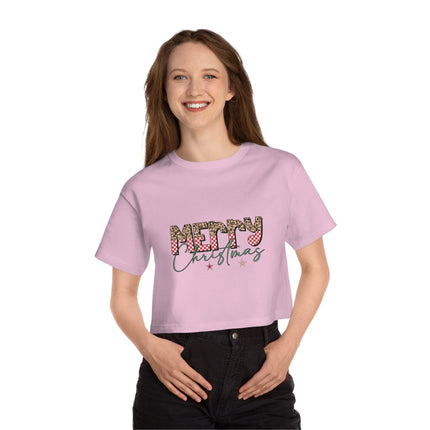 Christmas themed Champion Women's Heritage Cropper T-Shirt