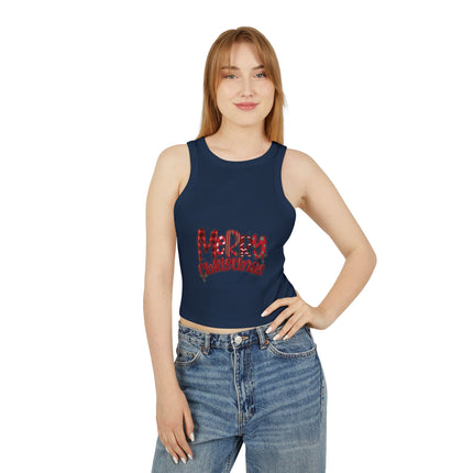 Weihnachtliches Damen Micro Rib Racer Tank Top