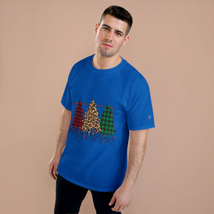 Champion-T-Shirt mit Weihnachtsmotiv