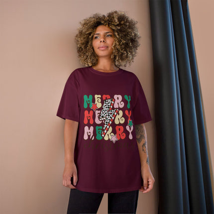Champion-T-Shirt mit Weihnachtsmotiv