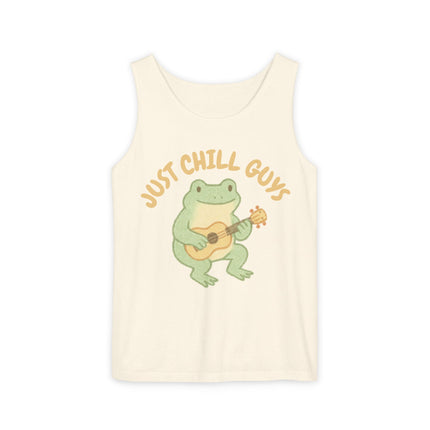 Just Chill Guys Graphic design Unisex Garment-Dyed Tank Top