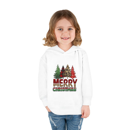 Christmas themed Toddler Pullover Fleece Hoodie