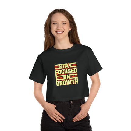 Typography themed Champion Women's Heritage Cropper T-Shirt