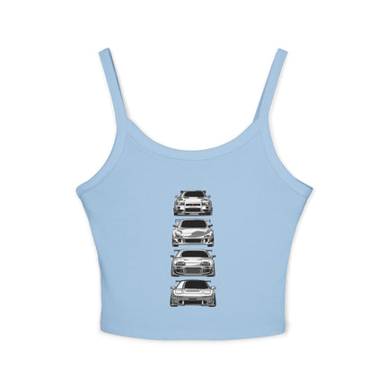 Auto-Enthusiasten Themen Damen Spaghetti Strap Tank Top 
