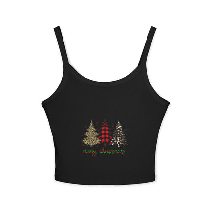 Weihnachtsmotiv Damen Spaghettiträger Tank Top 