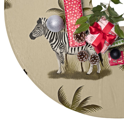 Zebra Pattern design themed Christmas Tree Skirts