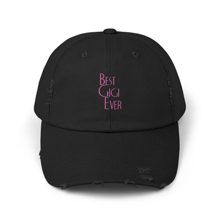 Unisex Distressed Cap mit Typografie-Motiven 