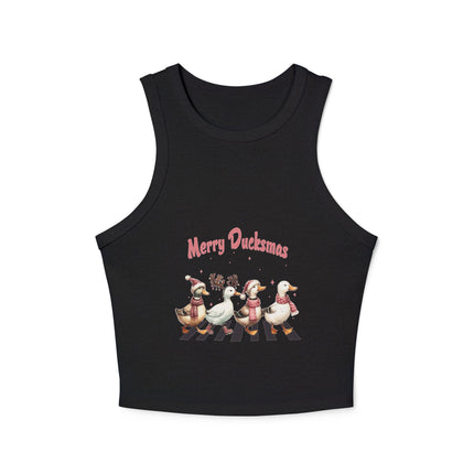 Christmas themed Women's Micro Rib Racer Tank Top