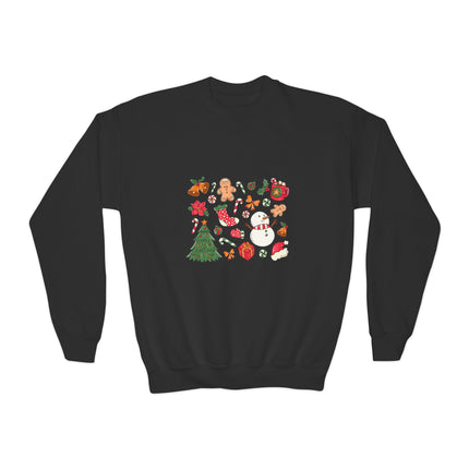 Christmas themed Youth Crewneck Sweatshirt