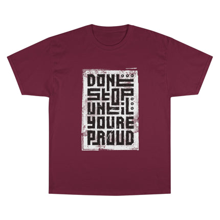 Champion-T-Shirt mit Typografie-Motiv