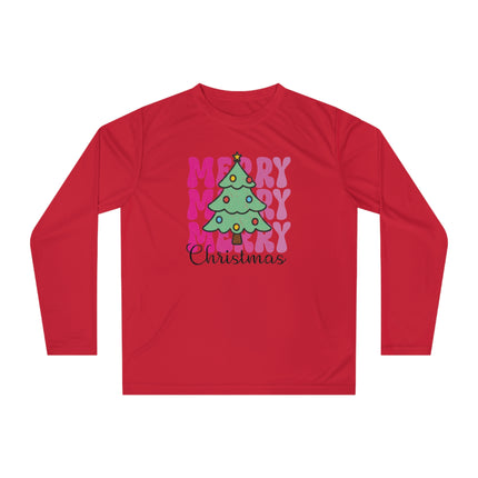 Christmas themed Unisex Performance Long Sleeve Shirt