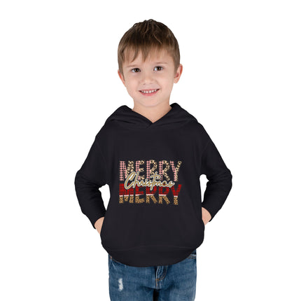 Christmas themed Toddler Pullover Fleece Hoodie