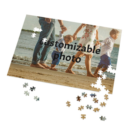 Personalized Family Photo Jigsaw Puzzle with Tin – Custom Memorable Puzzle