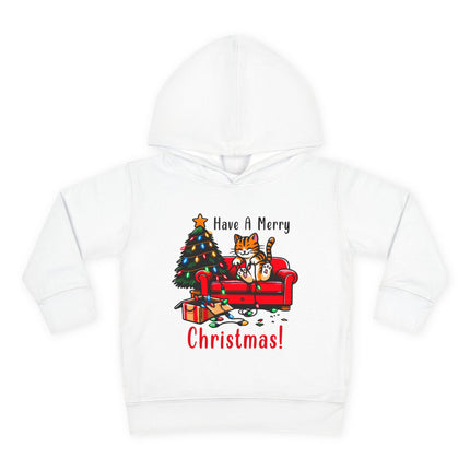 Christmas themed Toddler Pullover Fleece Hoodie