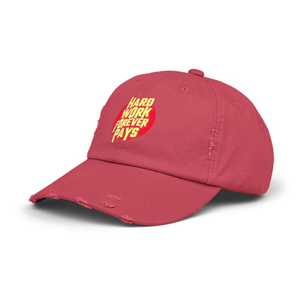 Unisex Distressed Cap mit Typografie-Motiven 