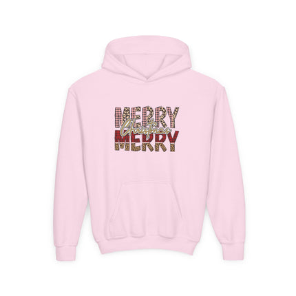 Christmas themed Youth Heavy Blend Hooded Sweatshirt