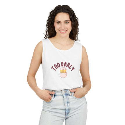 Too Early Tank Top — Cute Morning Chick Graphic Tank