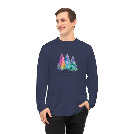 Christmas themed Unisex Performance Long Sleeve Shirt