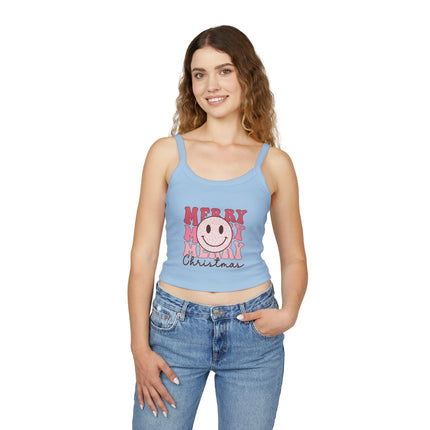 Weihnachtsmotiv Damen Spaghettiträger Tank Top 