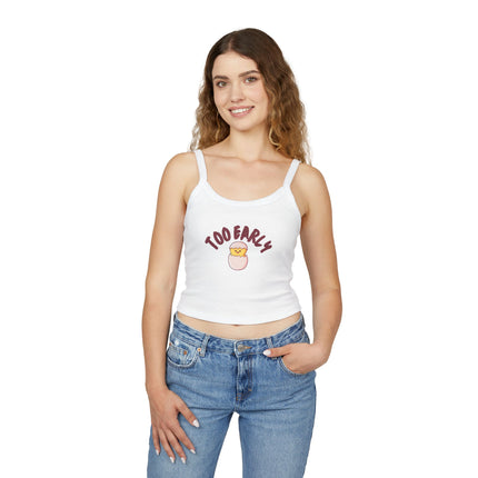 Too Early Chick Tank Top — Cute Kawaii Morning Crop Tank