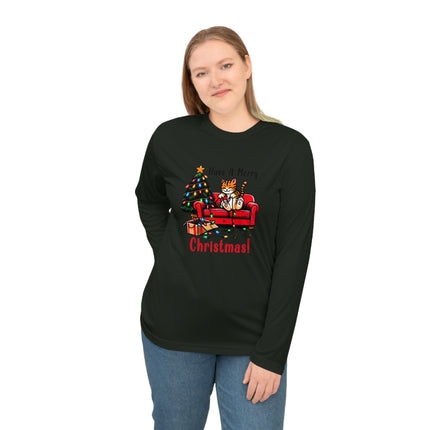 Christmas themed Unisex Performance Long Sleeve Shirt