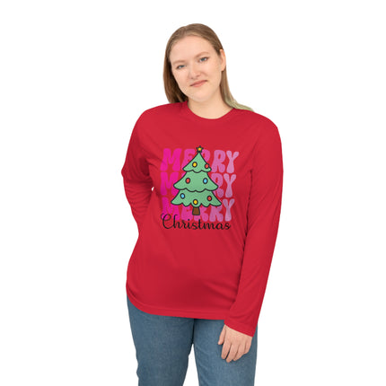 Christmas themed Unisex Performance Long Sleeve Shirt