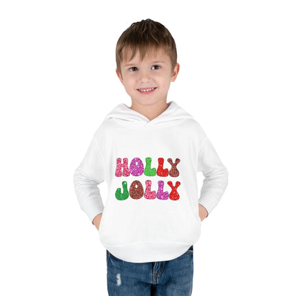 Christmas themed Toddler Pullover Fleece Hoodie