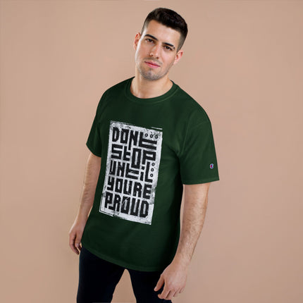 Champion-T-Shirt mit Typografie-Motiv