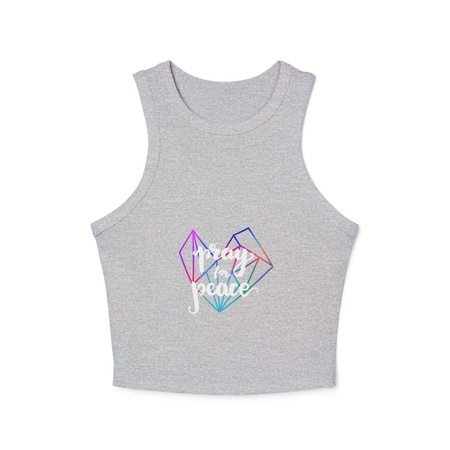 Damen Micro Rib Racer Tank Top mit Typografie-Motiven