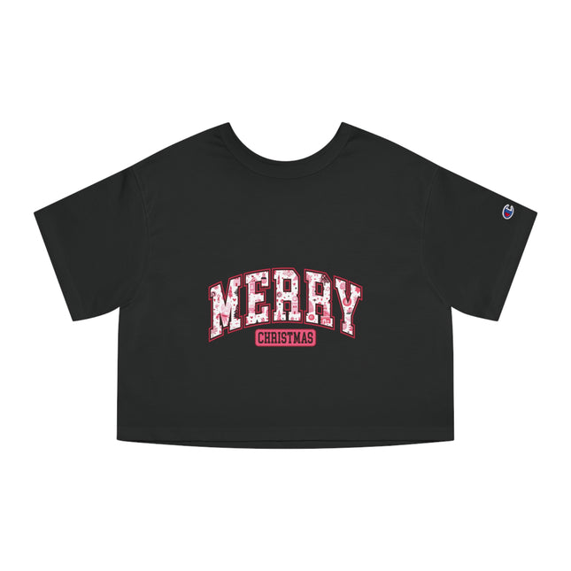 Champion Damen Heritage Cropper T-Shirt mit Weihnachtsmotiv