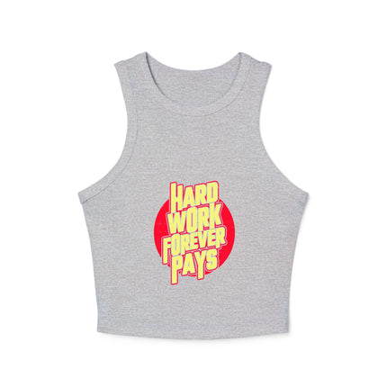 Damen Micro Rib Racer Tank Top mit Typografie-Motiven