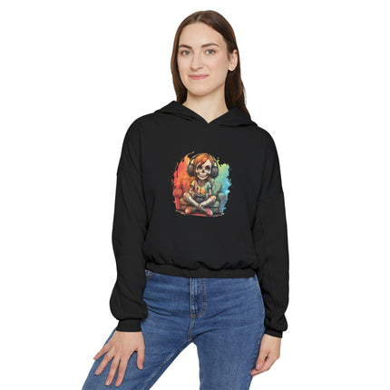 Halloween themed Women's Cinched Bottom Hoodie