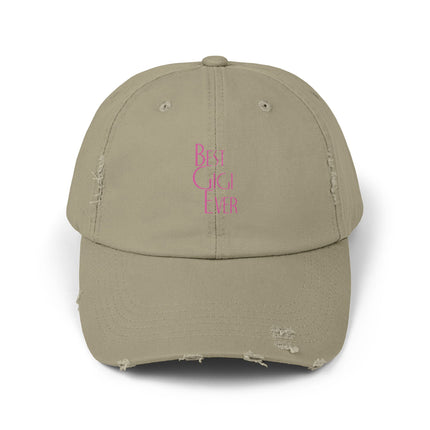 Unisex Distressed Cap mit Typografie-Motiven 