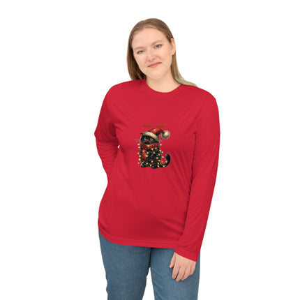 Christmas themed Unisex Performance Long Sleeve Shirt