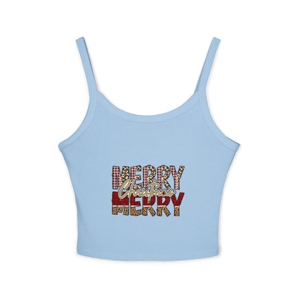 Weihnachtsmotiv Damen Spaghettiträger Tank Top 