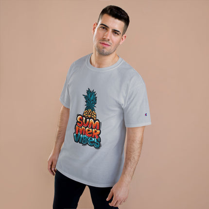 Champion-T-Shirt mit Typografie-Motiv