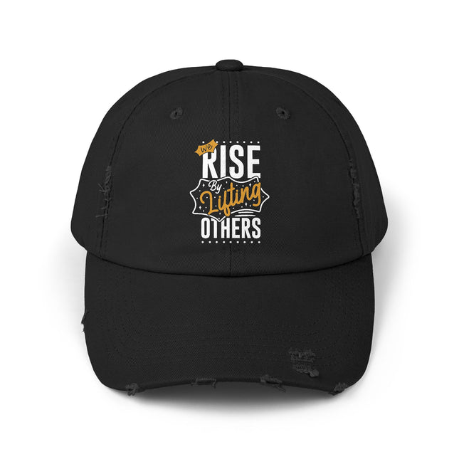 Unisex Distressed Cap mit Typografie-Motiven 