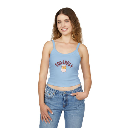 Too Early Chick Tank Top — Cute Kawaii Morning Crop Tank