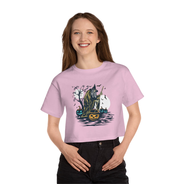 Champion Damen Heritage Cropper T-Shirt mit Halloween-Motiv
