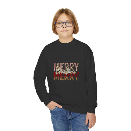 Christmas themed Youth Crewneck Sweatshirt