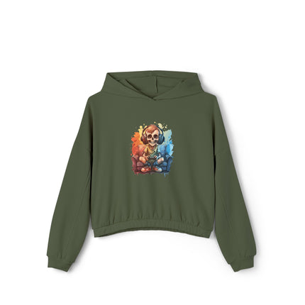 Halloween themed Women's Cinched Bottom Hoodie