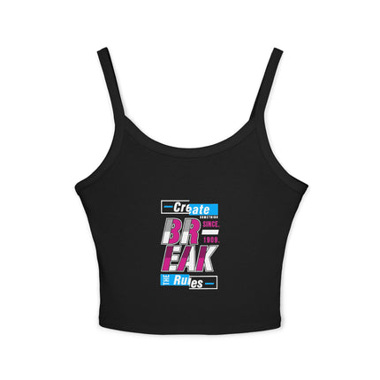 Typografie Themen Damen Spaghetti Strap Tank Top 