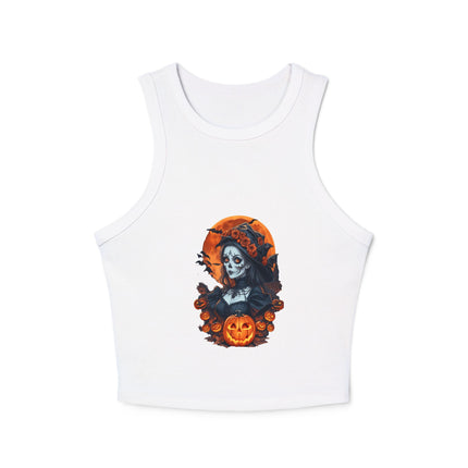 Halloween-Themen Damen Micro Rib Racer Tank Top