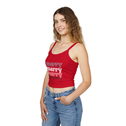 Weihnachtsmotiv Damen Spaghettiträger Tank Top 