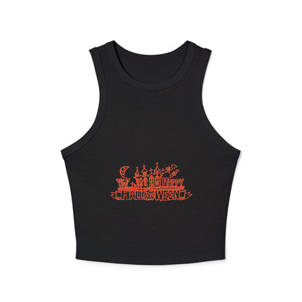 Halloween-Themen Damen Micro Rib Racer Tank Top
