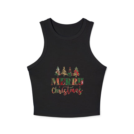 Weihnachtliches Damen Micro Rib Racer Tank Top